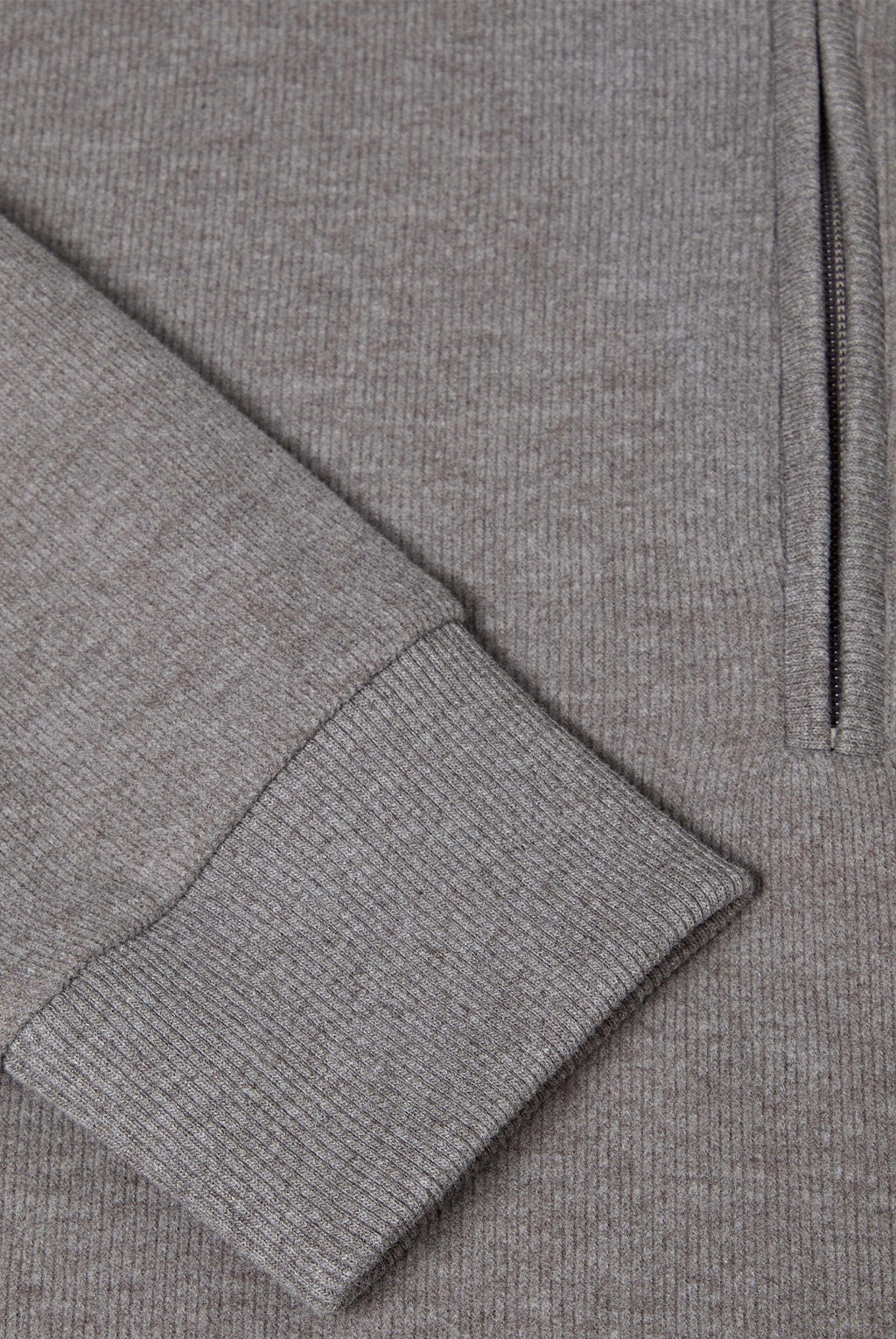 Super Soft Cotton 1/4 Zip Jumper - Mushroom
