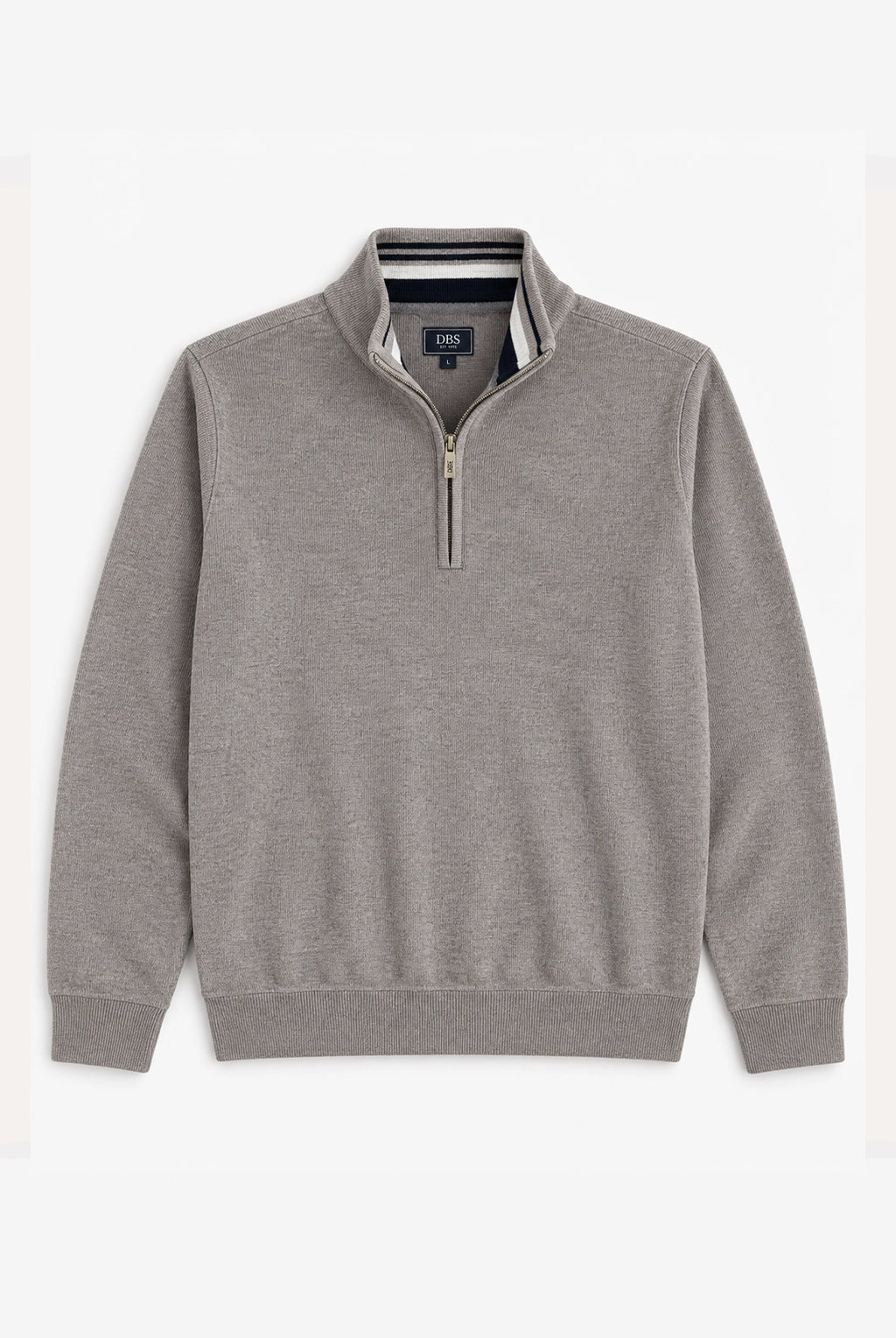 Super Soft Cotton 1/4 Zip Jumper - Mushroom