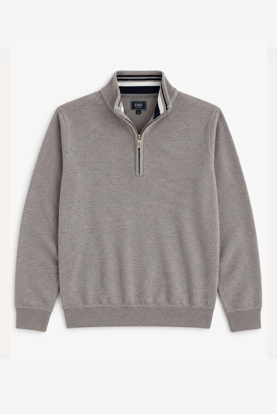 Super Soft Cotton 1/4 Zip Jumper - Mushroom