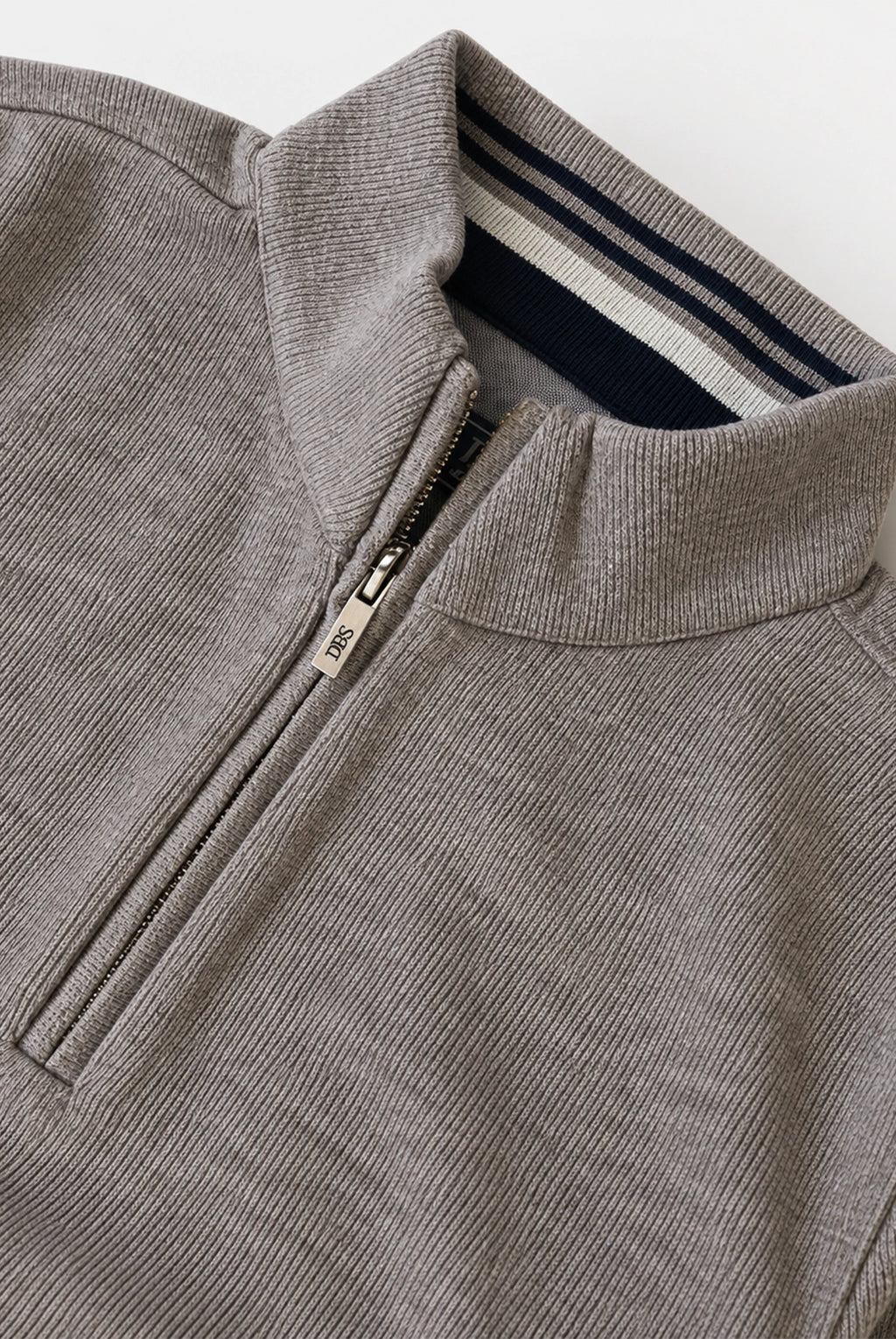 Super Soft Cotton 1/4 Zip Jumper - Mushroom