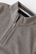 Super Soft Cotton 1/4 Zip Jumper - Mushroom