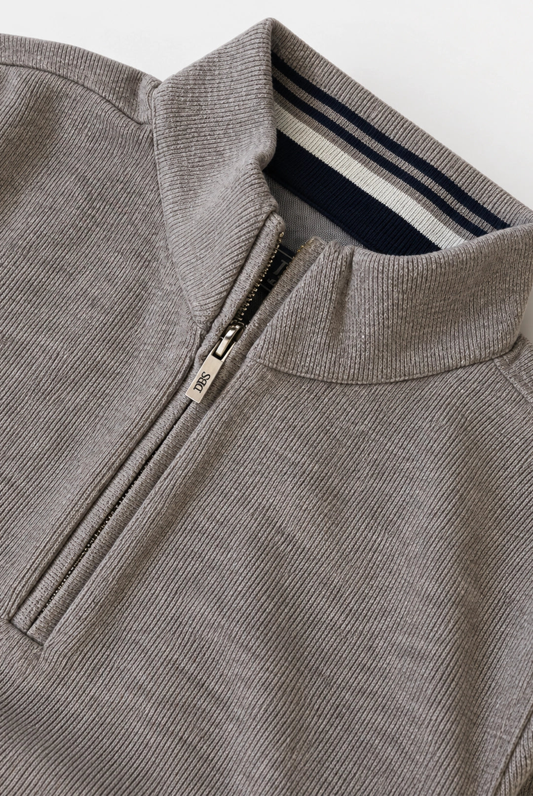 Super Soft Cotton 1/4 Zip Jumper - Mushroom