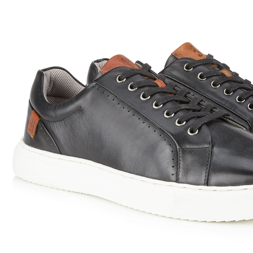 Cavan Leather Trainer - Black