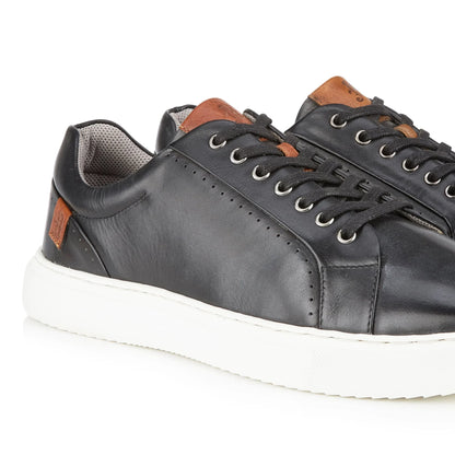 Cavan Leather Trainer - Black