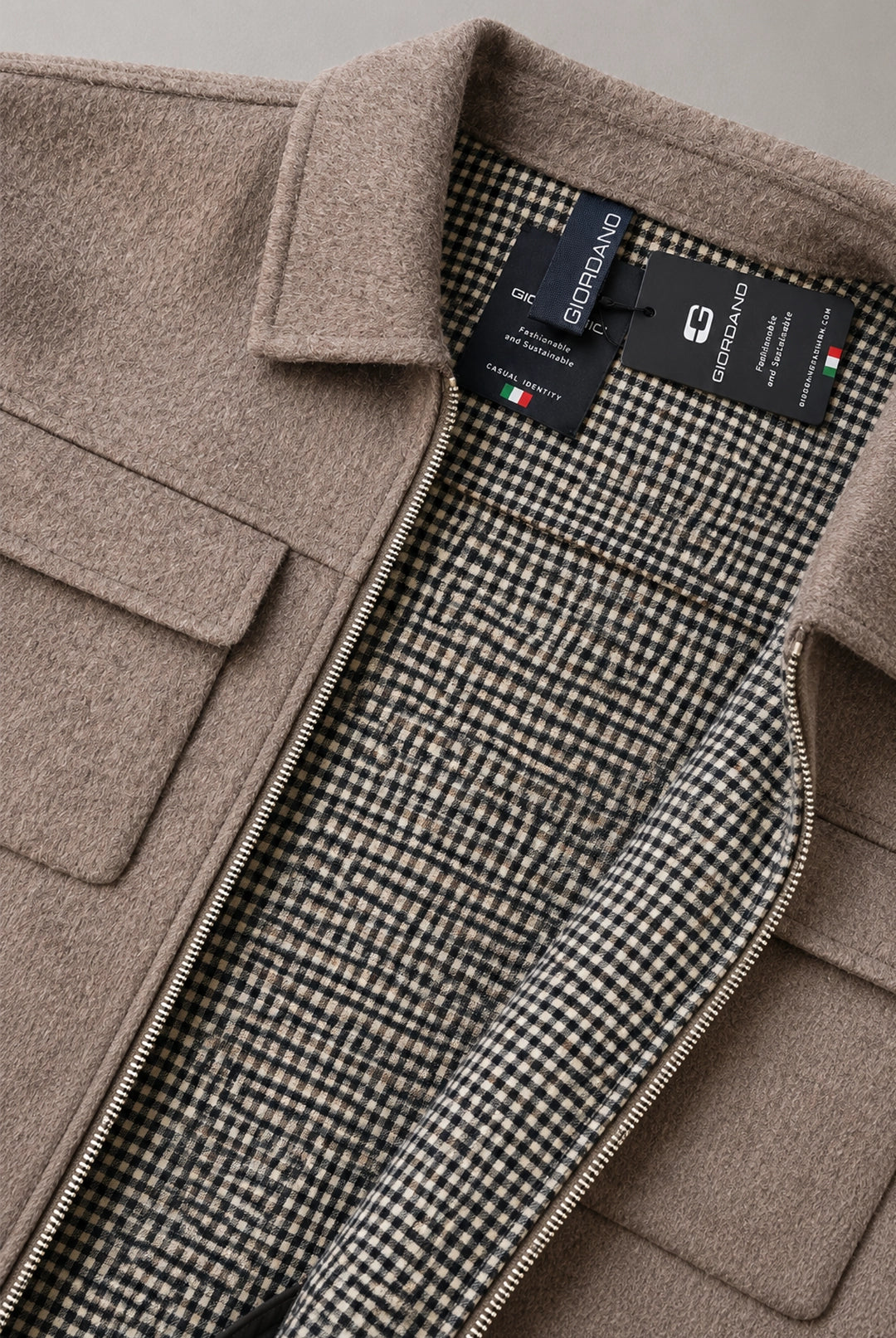 Reggio Soft Wool Jacket - Mushroom