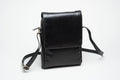 Unisex Small Leather Satchel - Black