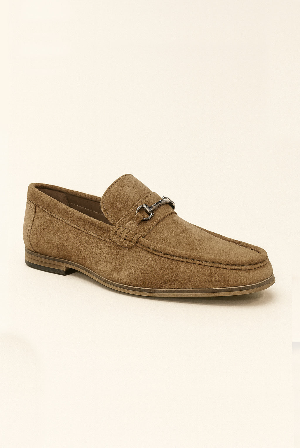Roamers Leather Suede Loafer - Tan