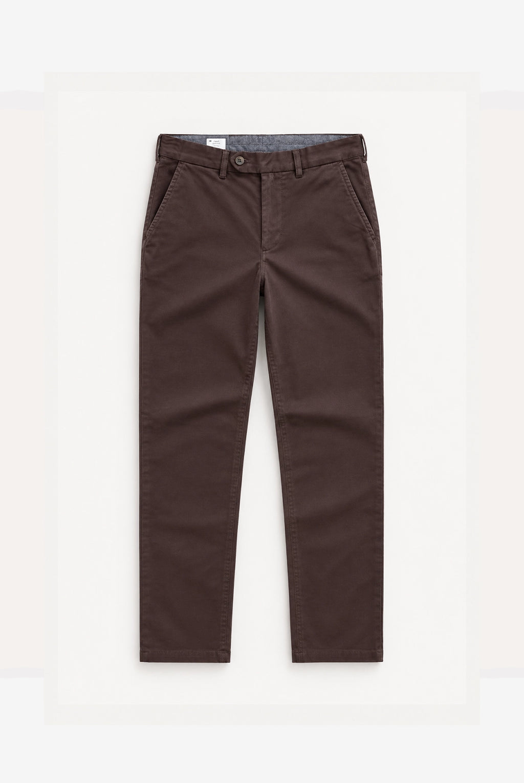 Driscol Cotton Straight Leg Chino - Chocolate Brown