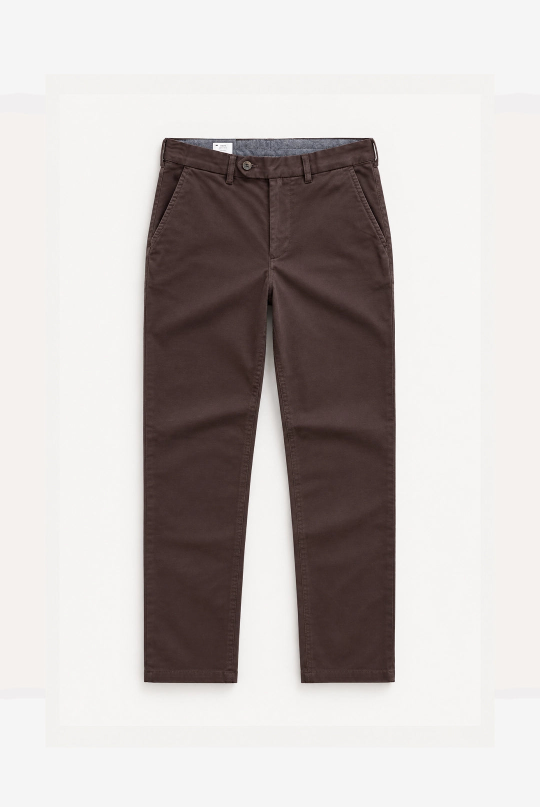 Driscol Cotton Straight Leg Chino - Chocolate Brown