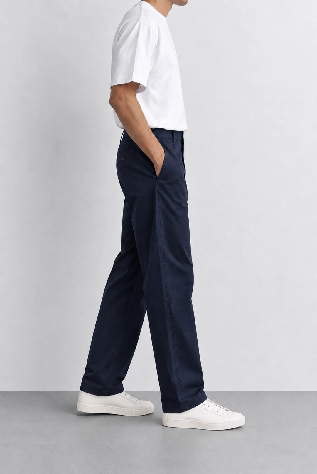 Driscol Cotton Straight Leg Chino - Navy