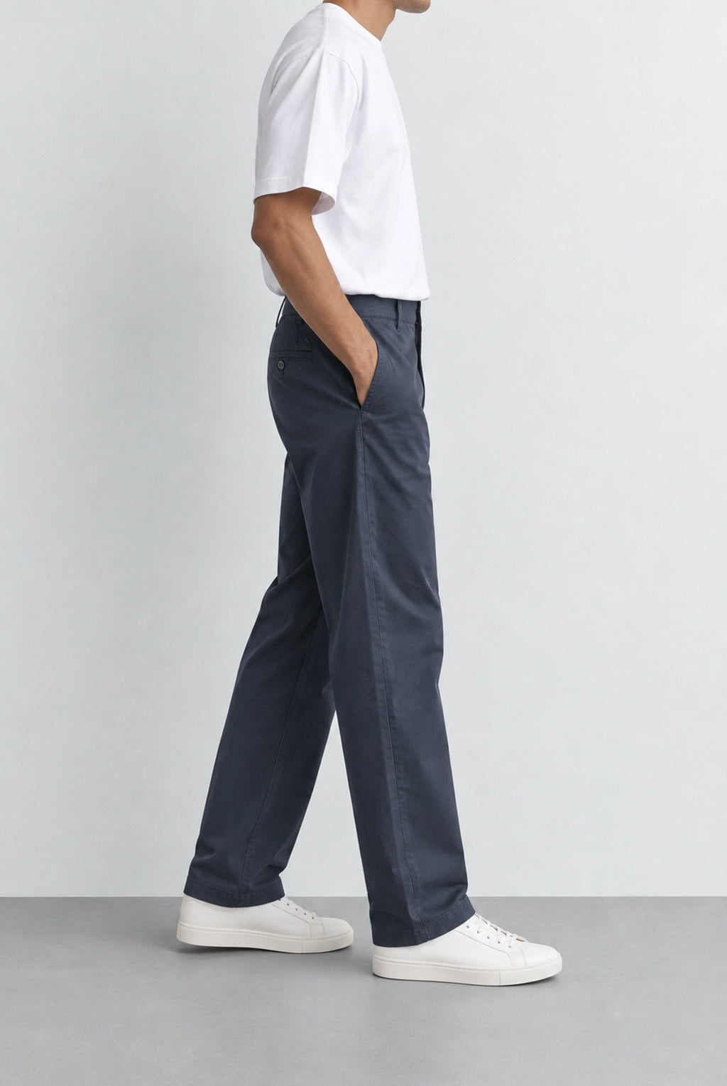 Driscol Cotton Straight Leg Chino - Navy