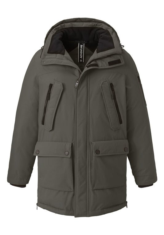 Parker Style Hooded Coat - Dark Olive