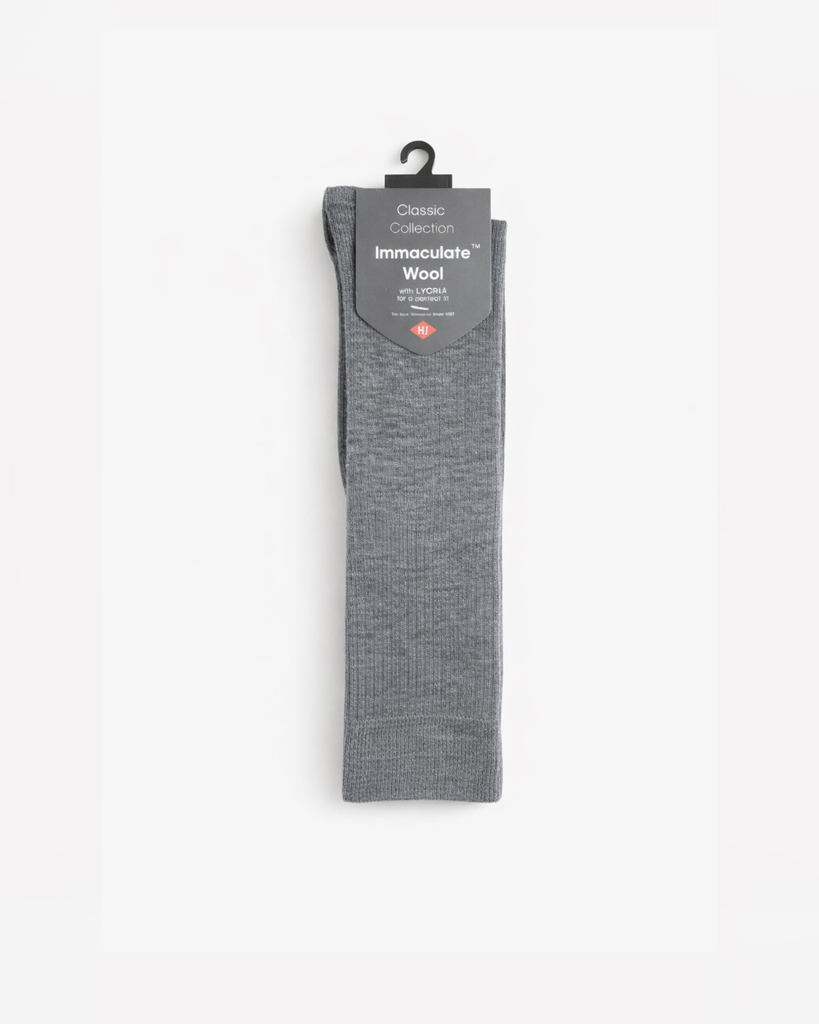 Immaculate™ - HJ77 Long Wool Rich Socks (with Lycra®) - Mid Grey