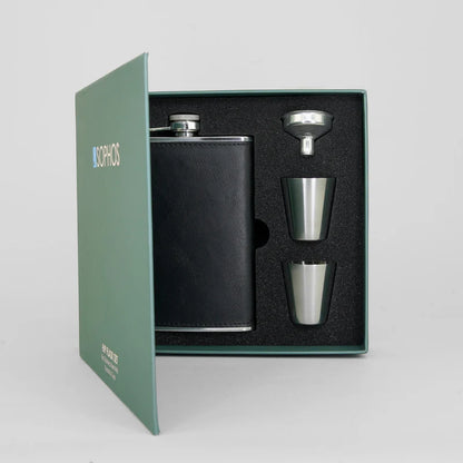 8oz Hip Flask Gift Set with Funnel & Cups
