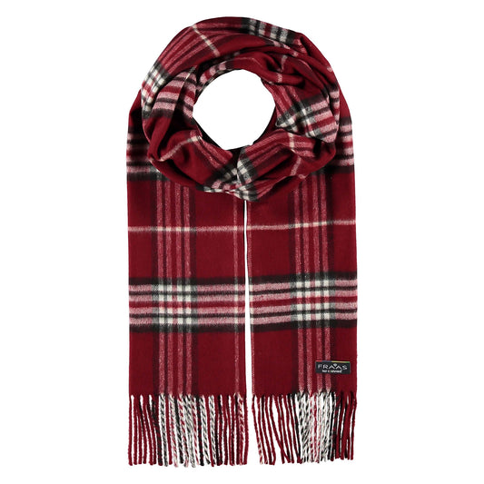 Cashmink Plaid Check Scarf - Burgundy