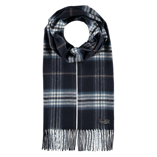 Cashmink Plaid Check Scarf - Navy