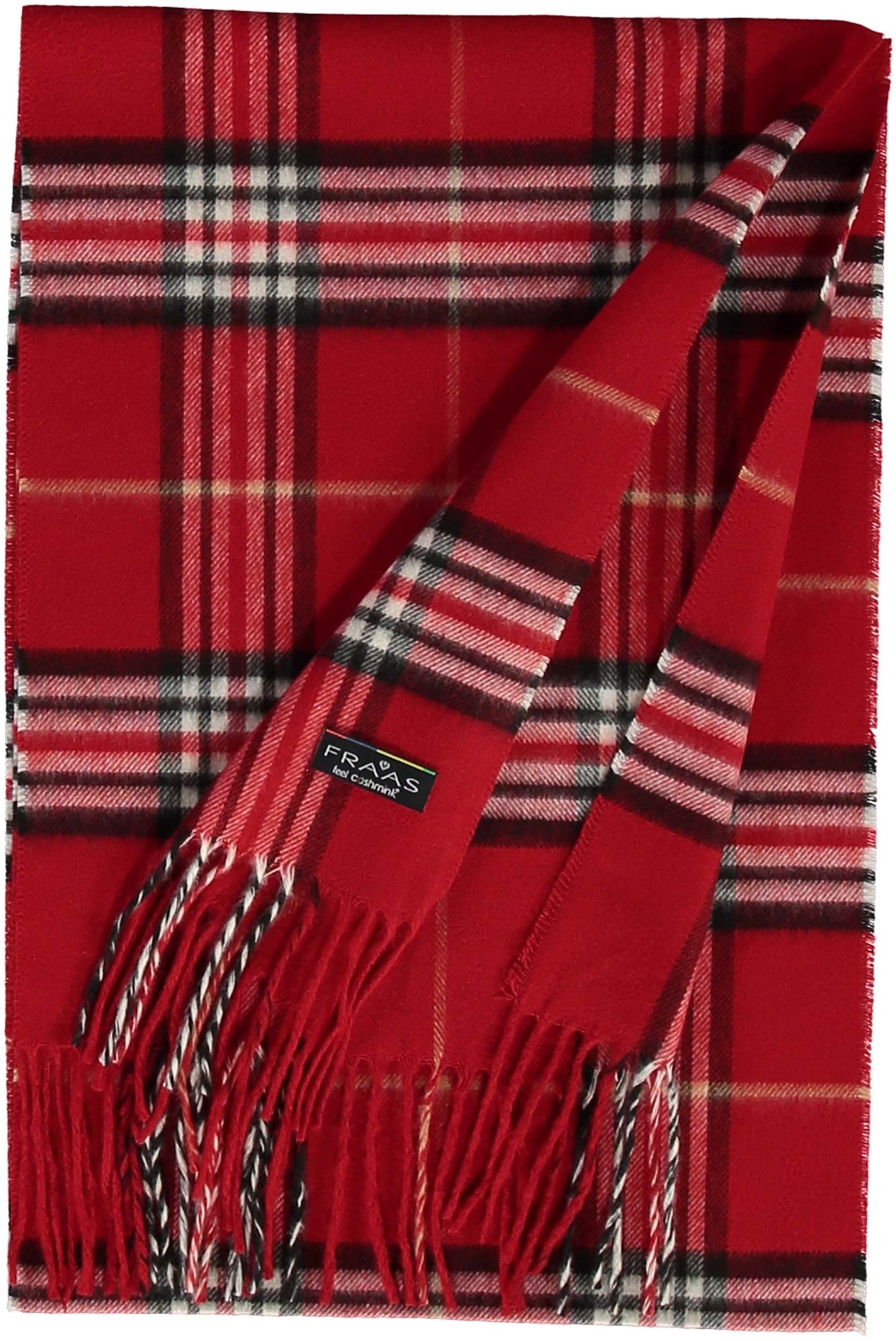 Cashmink Plaid Check Scarf - Red