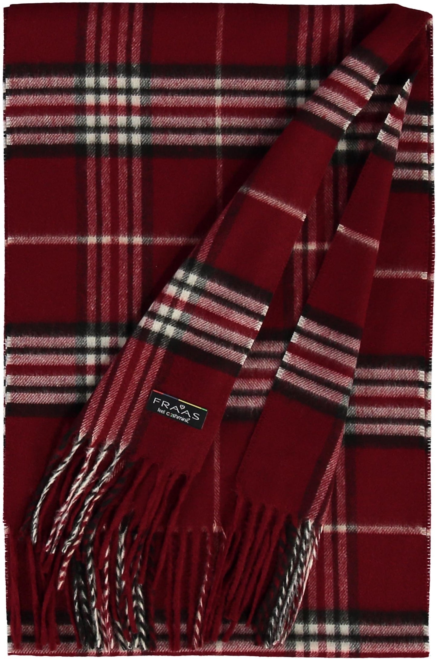 Cashmink Plaid Check Scarf - Burgundy