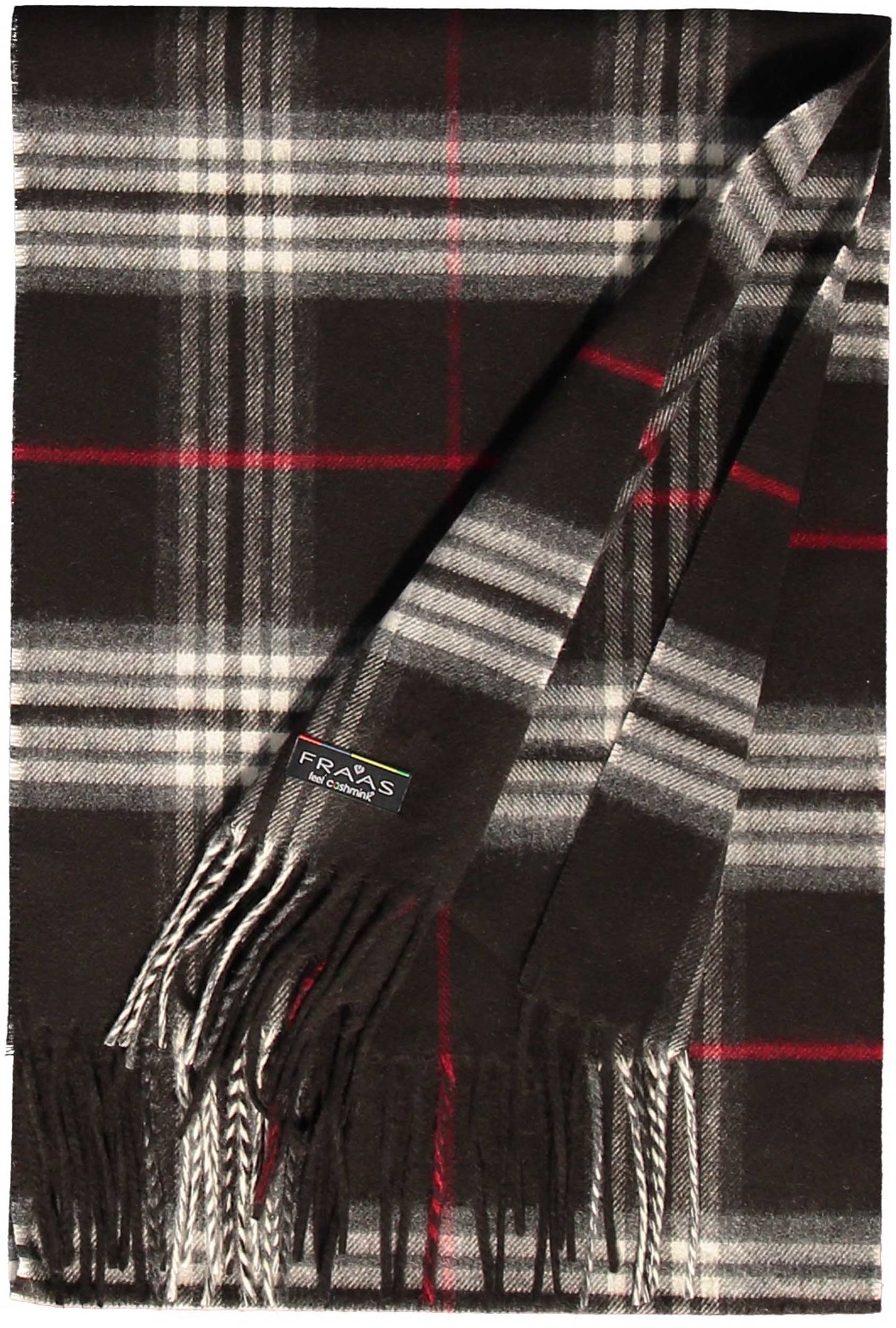 Cashmink Plaid Check Scarf - Black