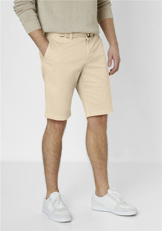 Cotton Tailored Shorts - Stone