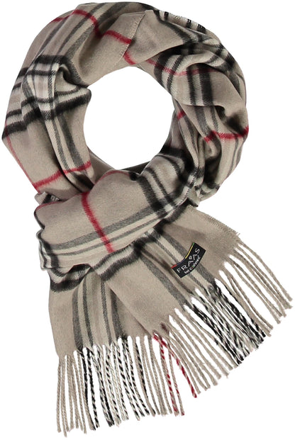 Cashmink Plaid Check Scarf - Stone