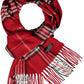 Cashmink Plaid Check Scarf - Red