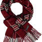 Cashmink Plaid Check Scarf - Burgundy