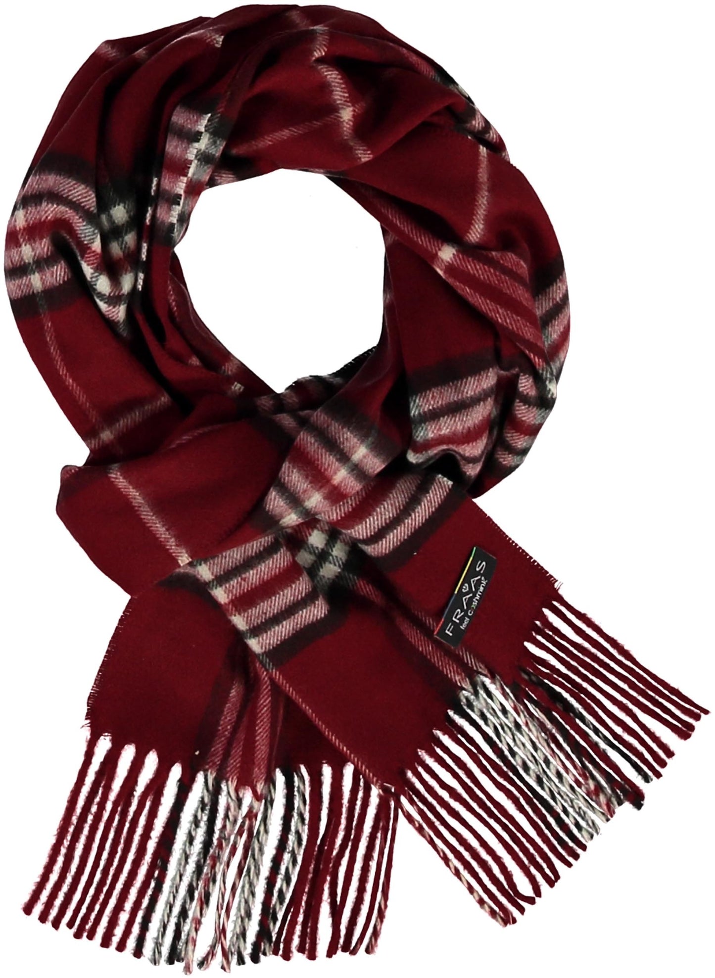 Cashmink Plaid Check Scarf - Burgundy