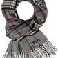 Cashmink Plaid Check Scarf - Grey