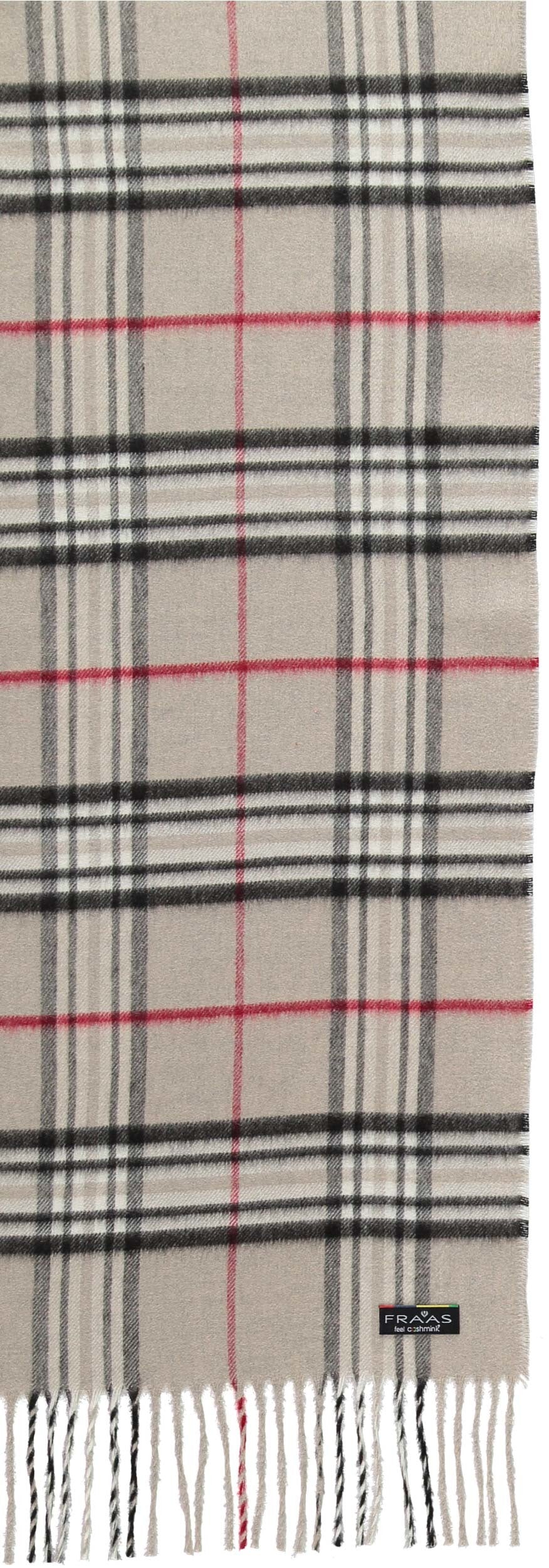 Cashmink Plaid Check Scarf - Stone