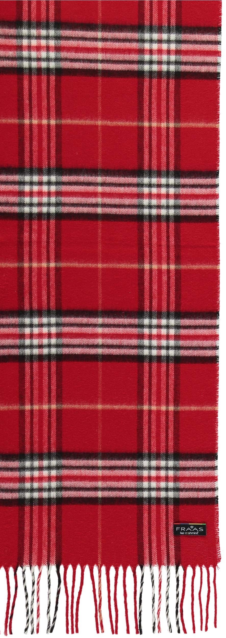 Cashmink Plaid Check Scarf - Red