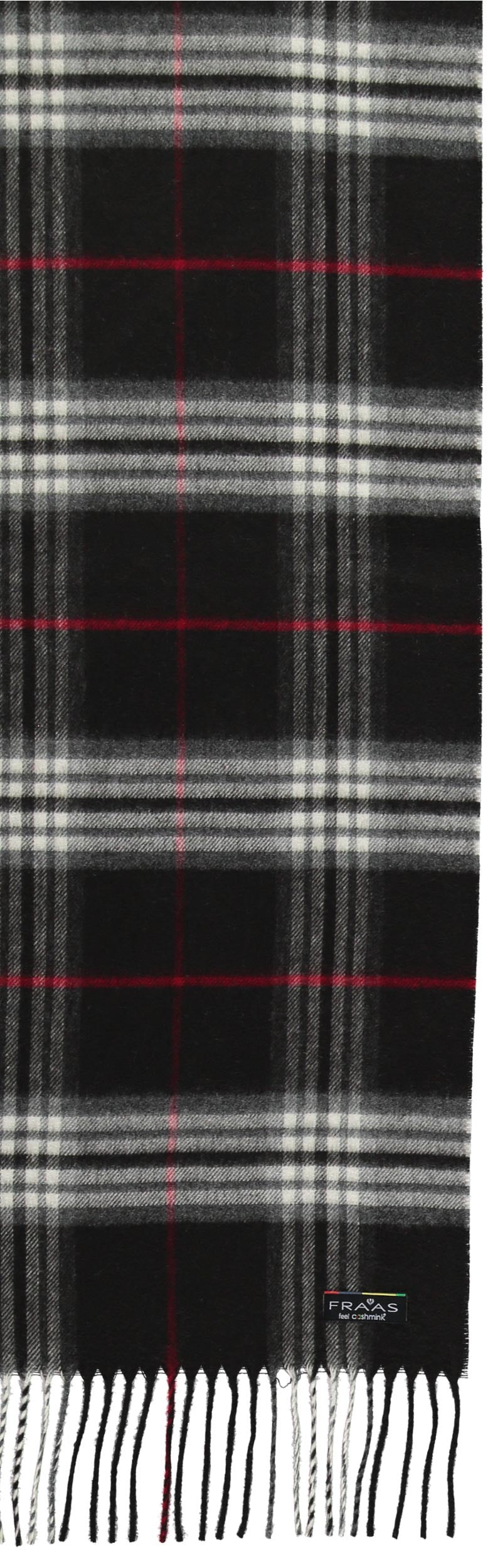 Cashmink Plaid Check Scarf - Black