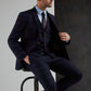 Navy Tweed Check from Antique Rogue - Trousers