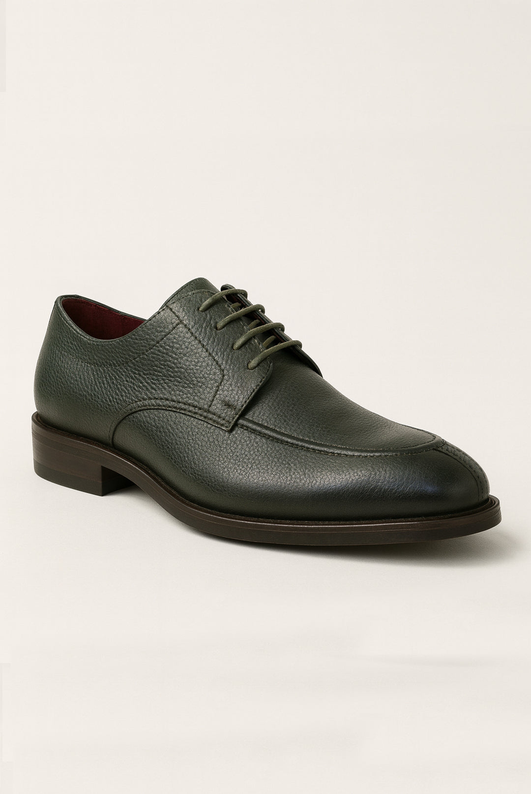 Antonio Grain Leather Shoes - Dark Green
