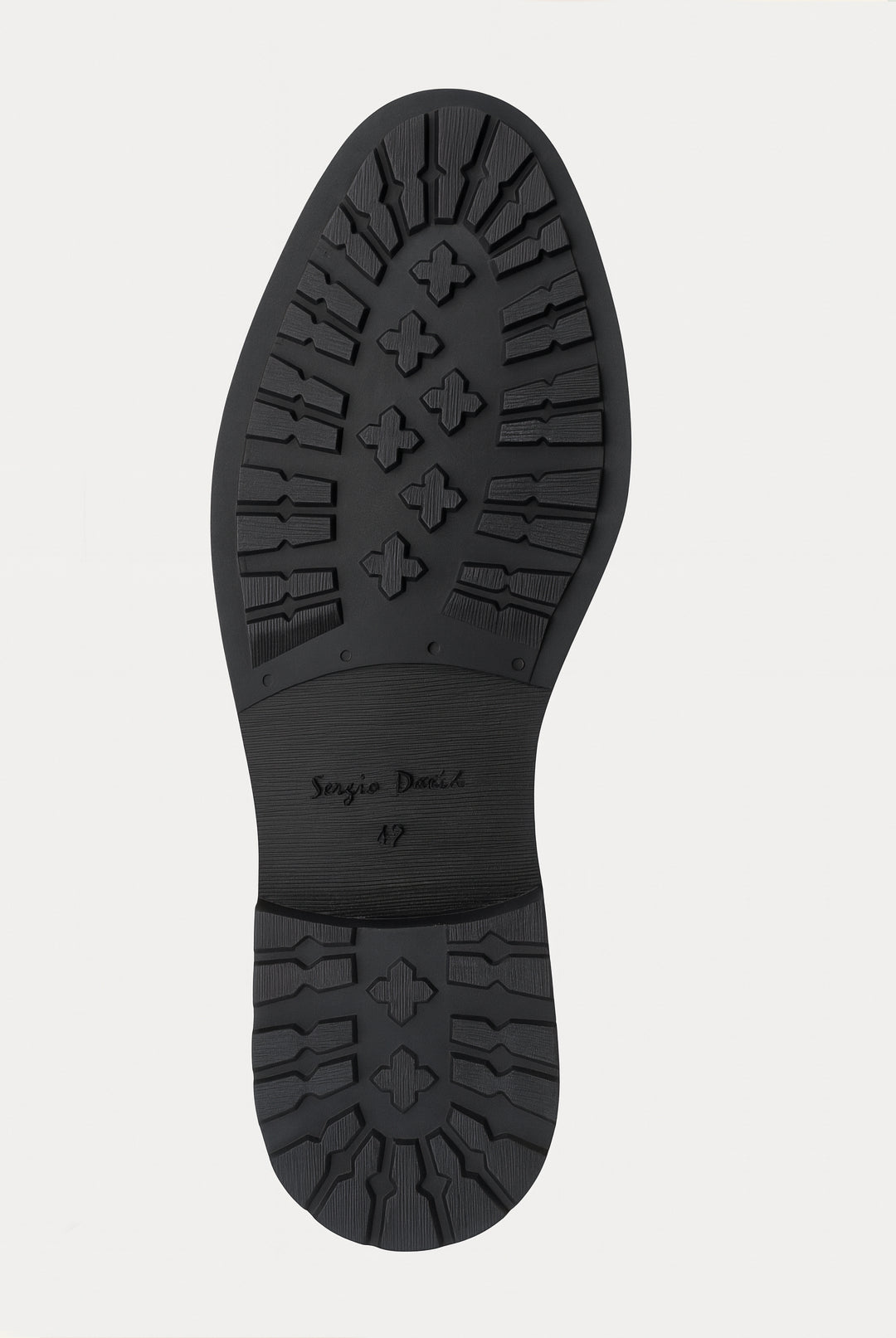 Antonio Grain Leather Shoes - Dark Green