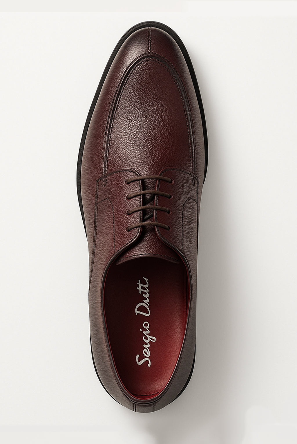 Antonio Grain Leather Shoes - Wine