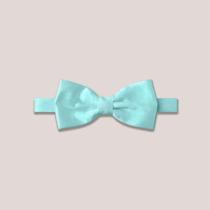 Satin Clip-On Bow Tie - Aqua FS