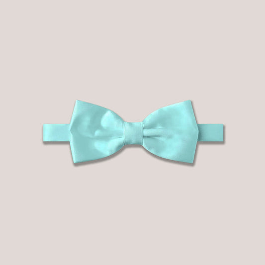 Satin Clip-On Bow Tie - Aqua FS