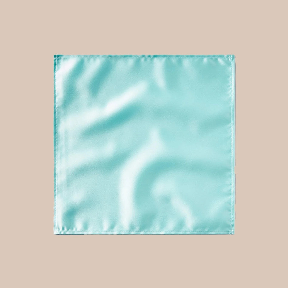 Plain Satin Hankie - Aqua FS