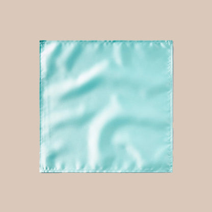 Plain Satin Hankie - Aqua FS