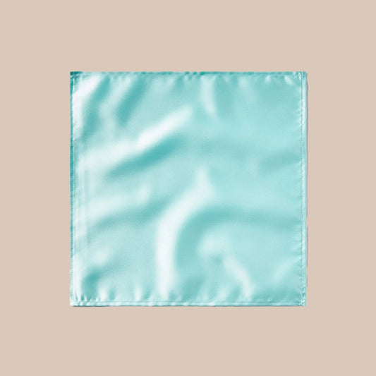 Plain Satin Hankie - Aqua FS