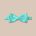 Satin Clip-On Bow Tie - Aqua