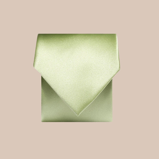 Slim Satin Tie - Avacado