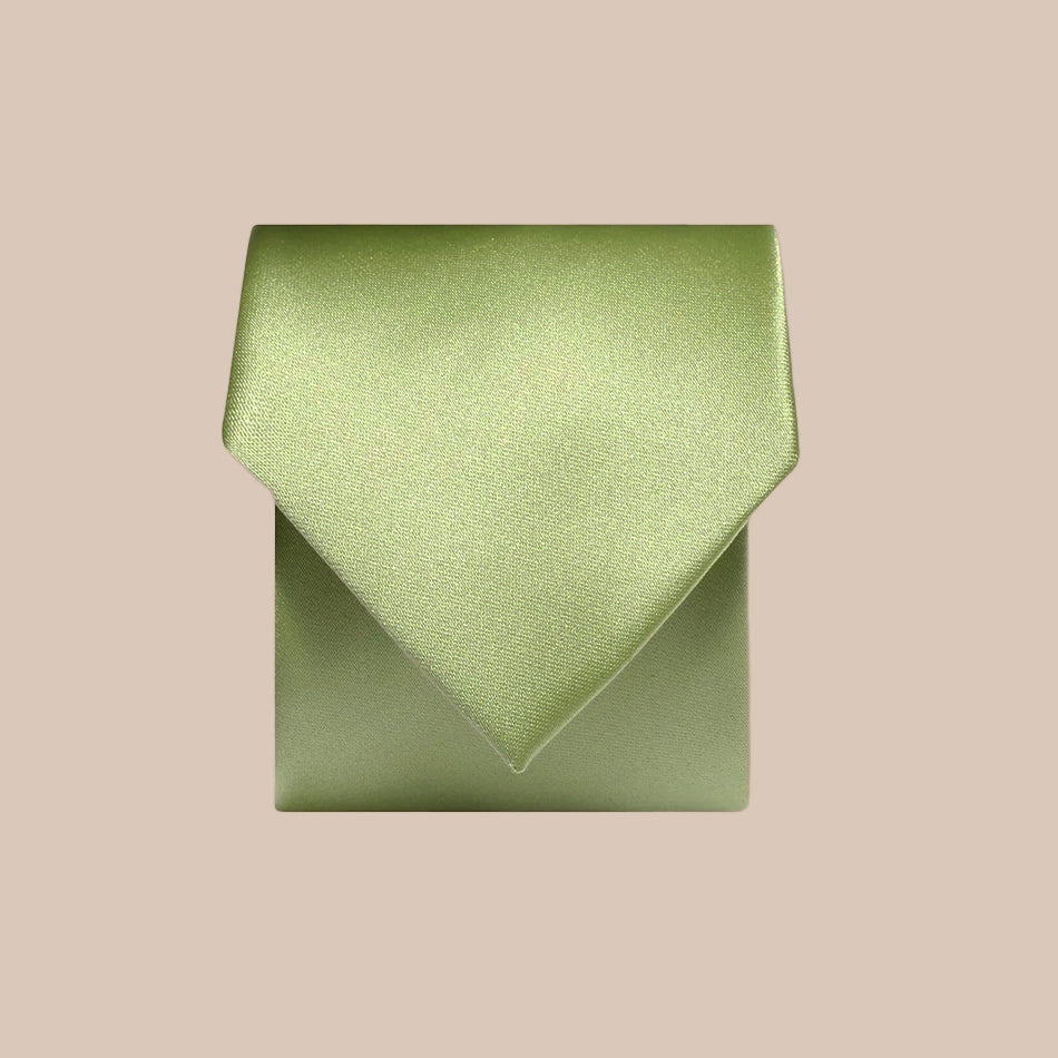 Plain Satin Tie - Avacado