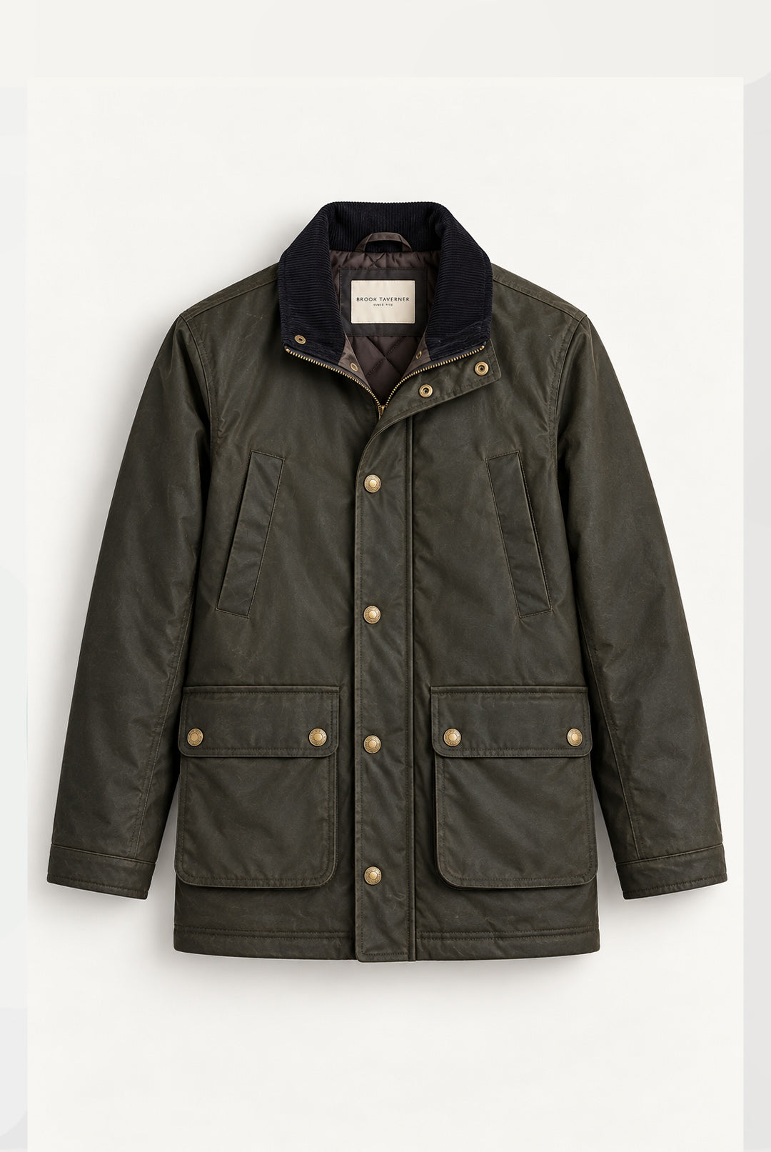 Waxed Cotton Jacket – Dark Olive