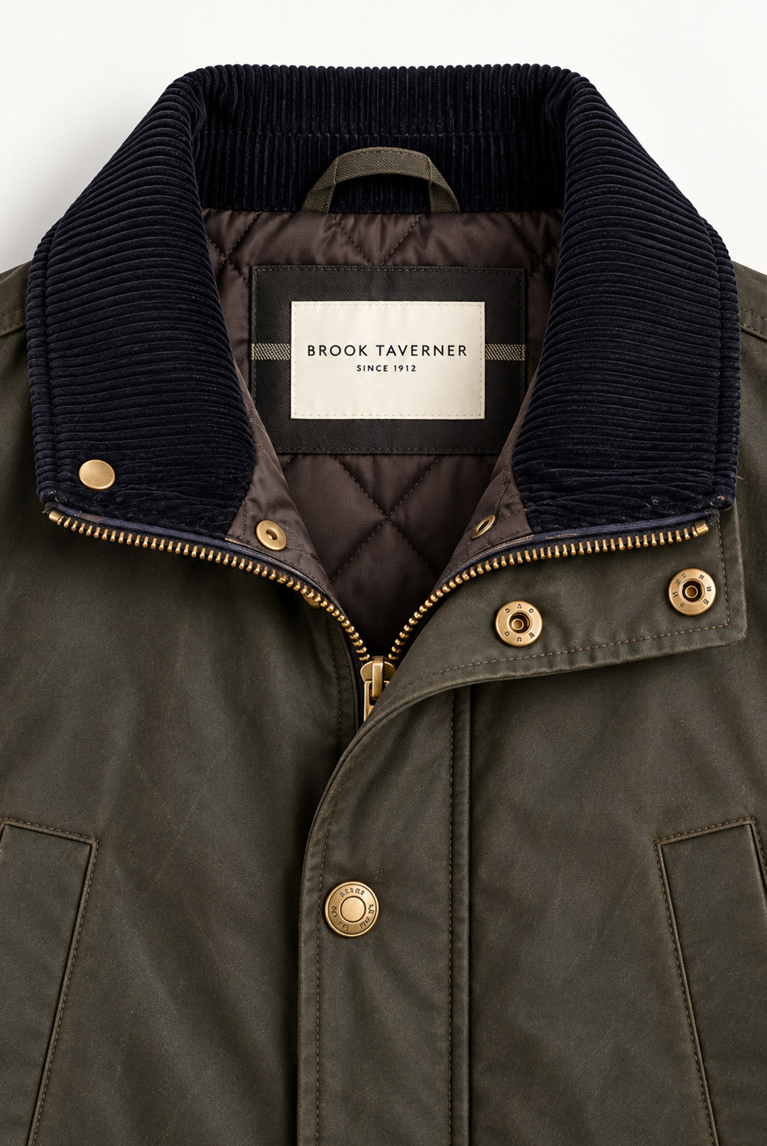 Waxed Cotton Jacket – Dark Olive