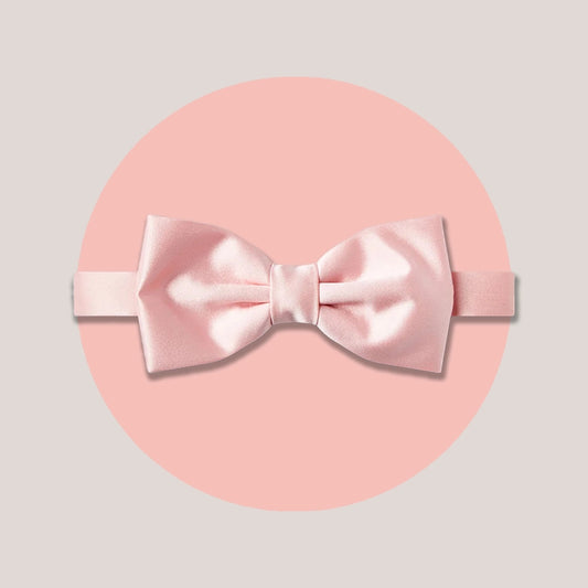 Satin Clip-On Bow Tie - Baby Pink