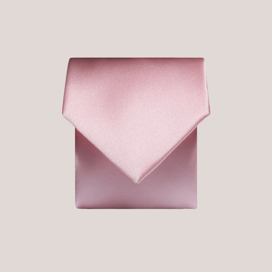 Plain Satin Tie - Baby Pink