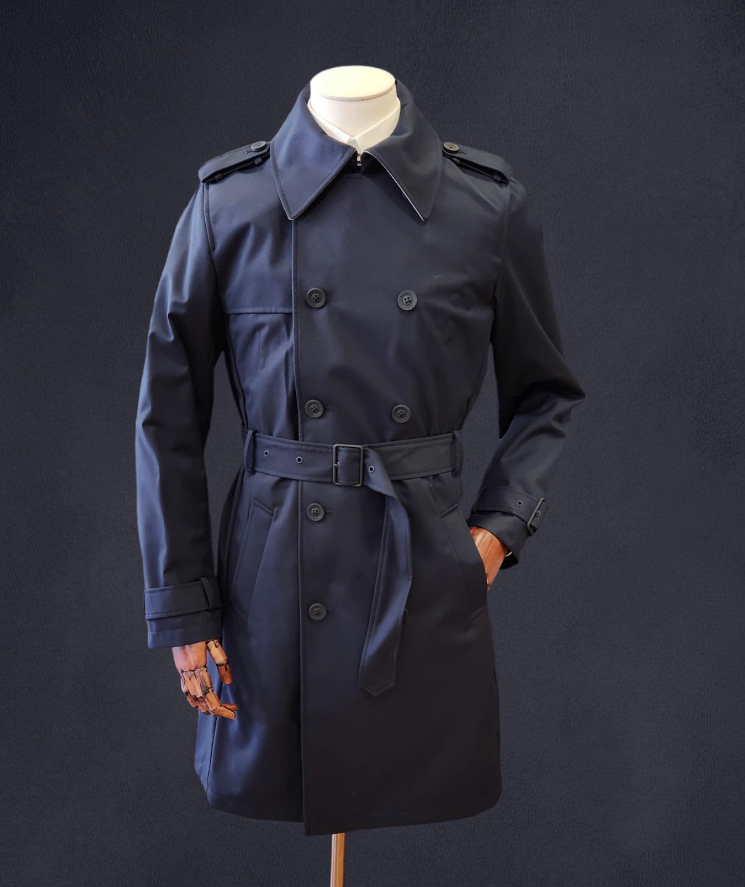 Beacon Unlined Trench Coat - Navy
