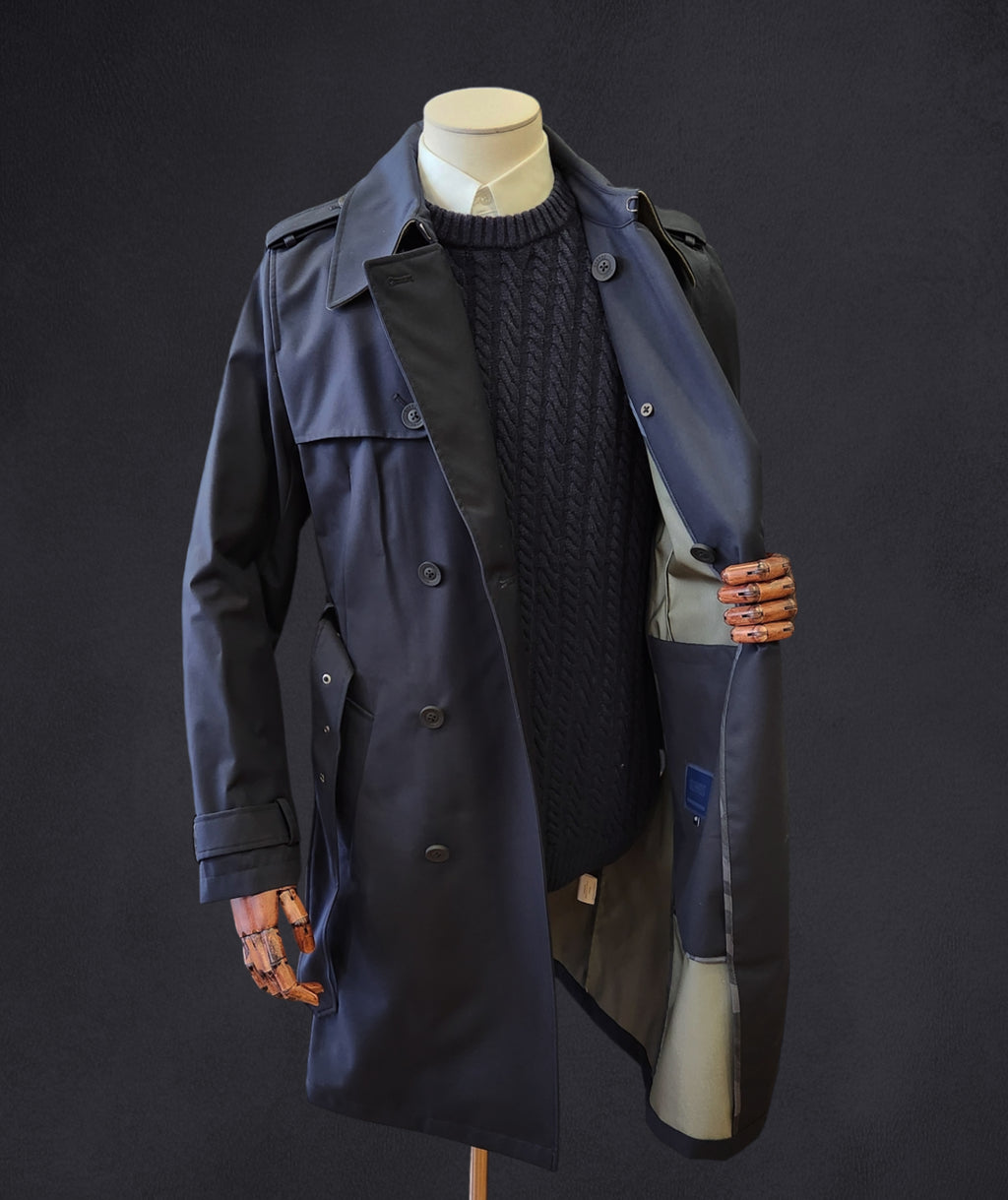 Beacon Unlined Trench Coat - Navy